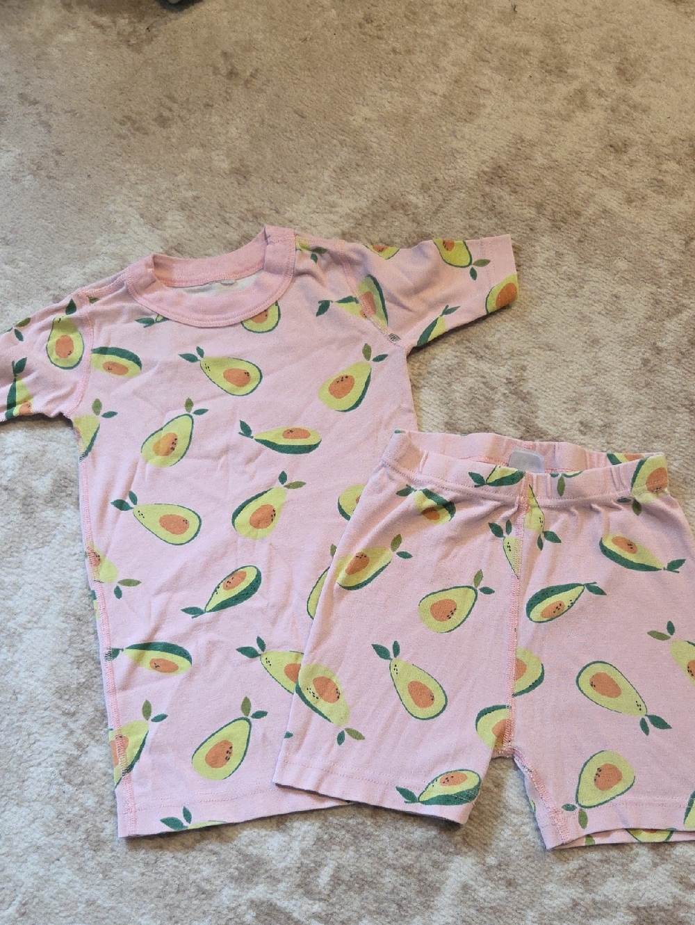 Hanna Andersson Pink Avocado Print Pajama Set